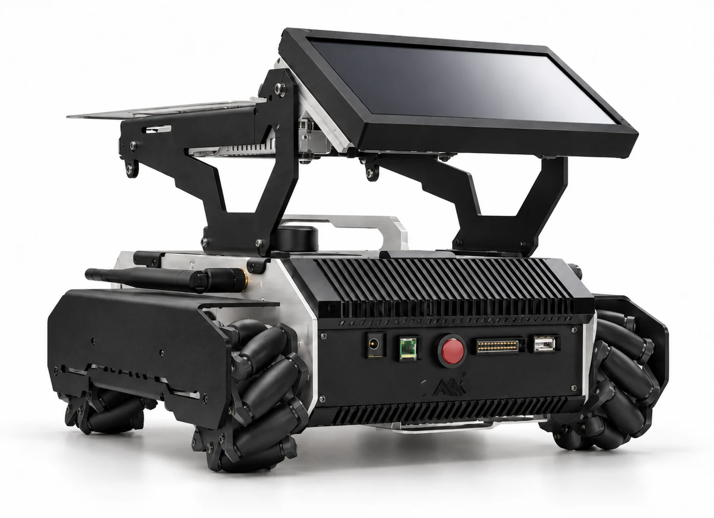 ARJUNA from the rear, showing the 7-inch display and I/O panel