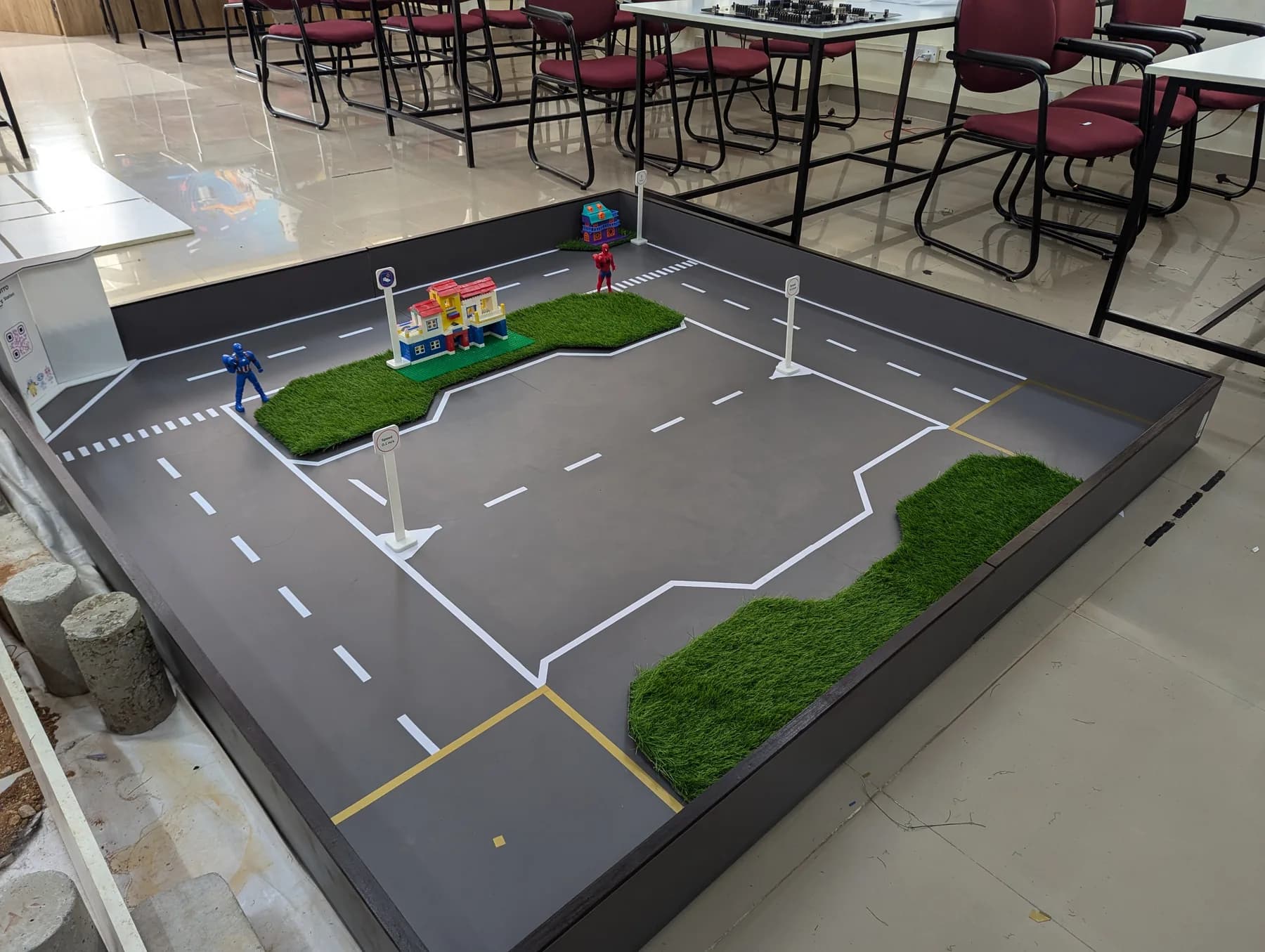 Smart Arena set up in an institution's robotics classroom, September 2024
